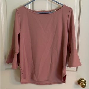 Pink bell sleeve blouse